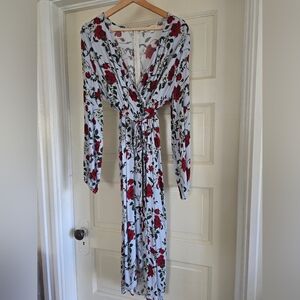 NWOT Yumi Kim Red and Blue Floral Long Sleeve Dress